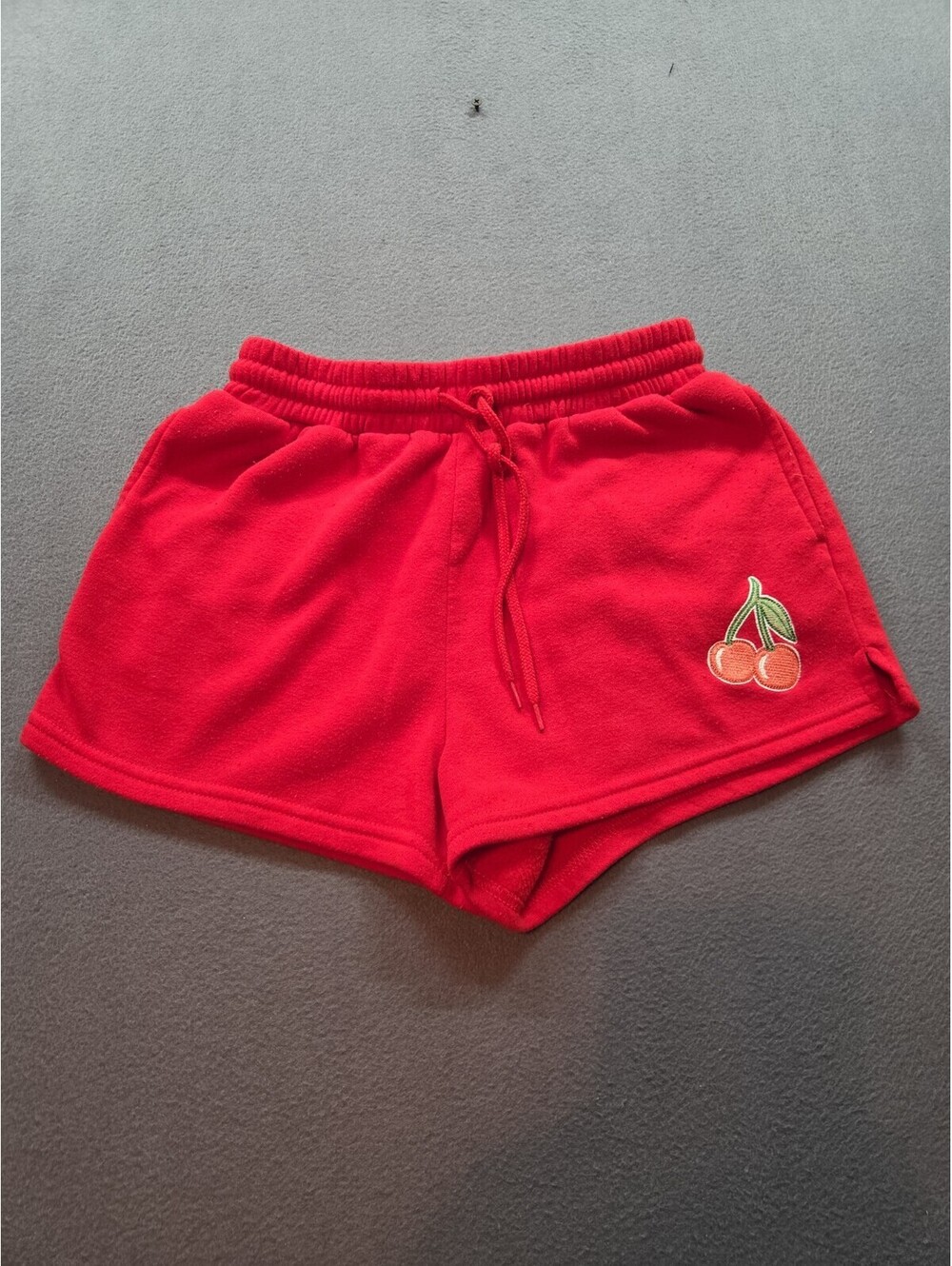 women's red sweat shorts by Mighty Fine size S